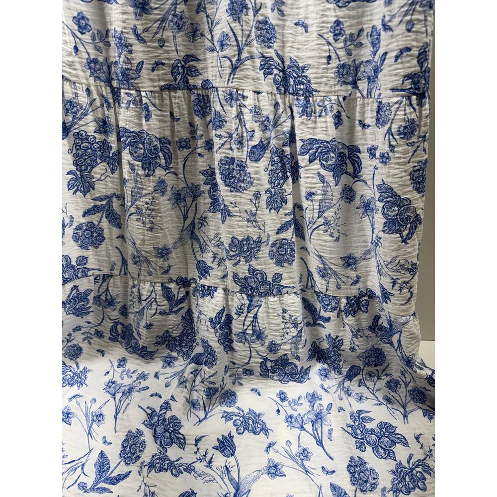 Umgee Tiered Floral Midi Dress Women’s Sz M Cottage Core V Neck Summer - Picture 8 of 10